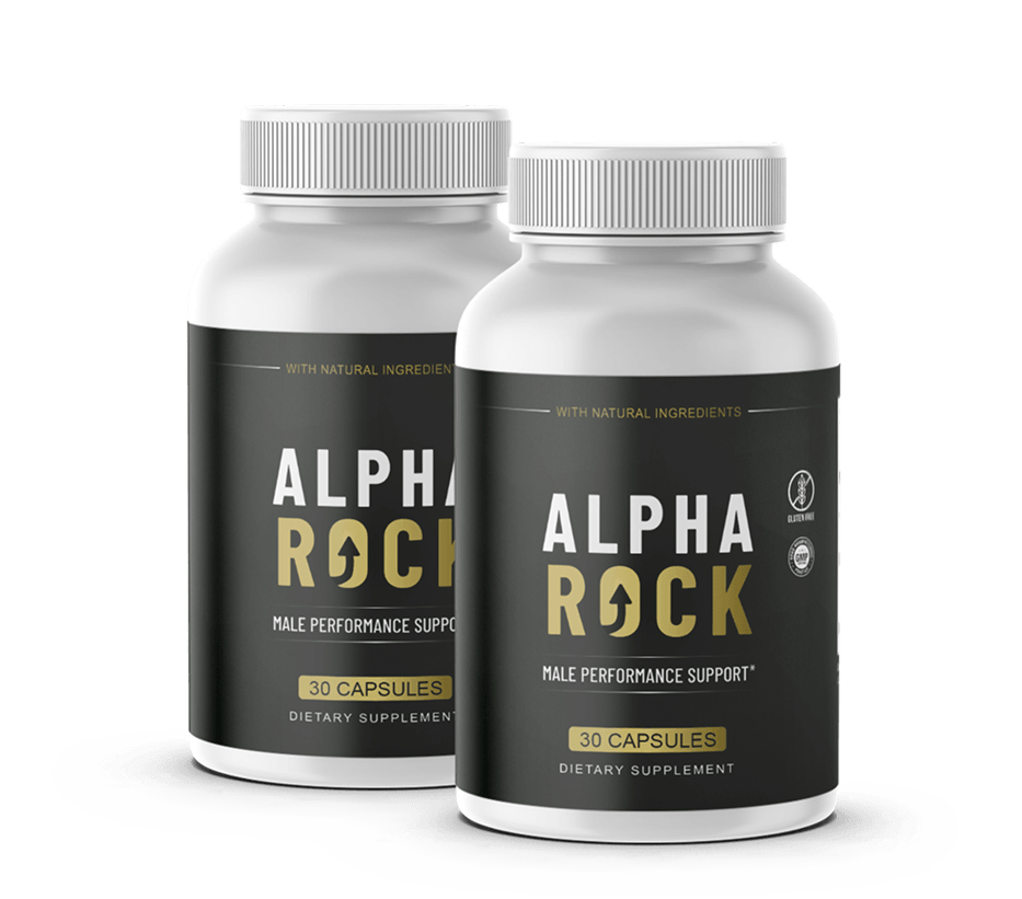 Two Alpha Rock supplement bottles